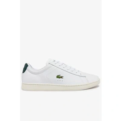 Shop Lacoste Men's Carnaby Evo Leather Accent Trainers