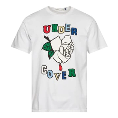 Shop Undercover Flower Logo T-shirt In White