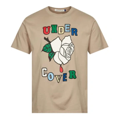 Shop Undercover Flower Logo T-shirt In Neturals