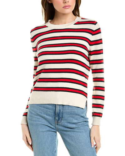 Shop Chinti & Parker Stripe Sweater In Red