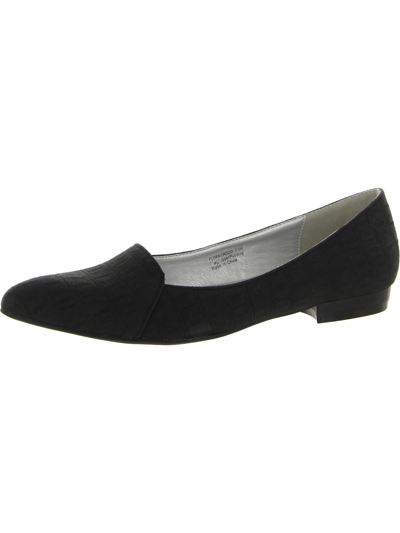 Shop Bellini Flora Croco Womens Pointed Toe Dressy Loafer Heels In Black