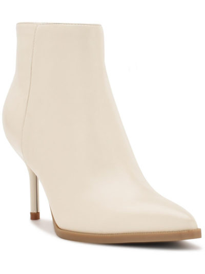 Shop Nine West Jacks Womens Leather Pointed Toe Ankle Boots In White