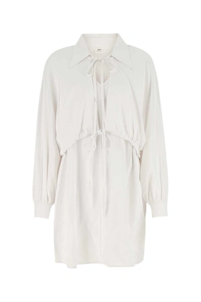 Shop Ami Alexandre Mattiussi Ami Dress In White