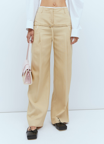 Shop Jacquemus Le Pantalon Criollo Pants In Beige