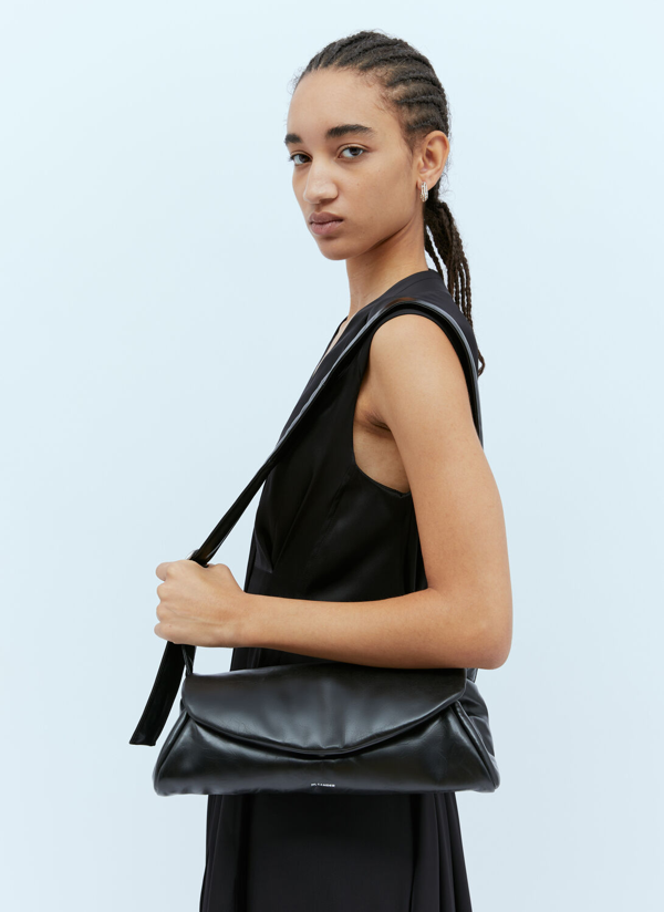 Jil Sander Black Cannolo Grande Padded Bag