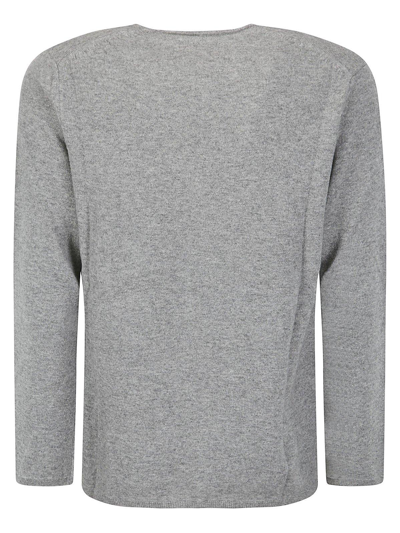 Shop Comme Des Garçons X Lacoste Logo Intarsia Knitted Jumper In Grey