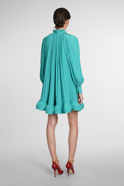 Shop Lanvin Dress In Green Polyester