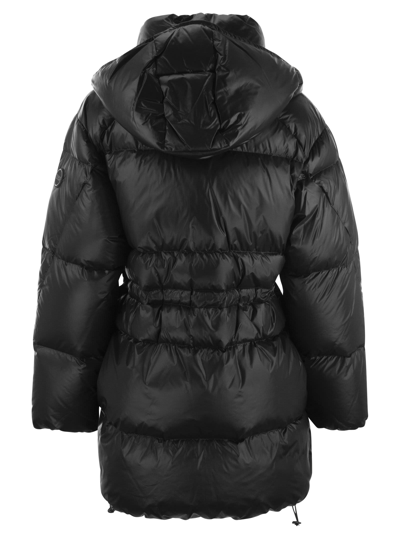 Shop Colmar Kindly - Medium Down Jacket With Hood In Black