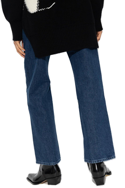 Shop Off-white Straight-leg Jeans In Cobalt Blu