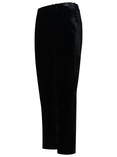 Balmain Velvet Trousers In Black