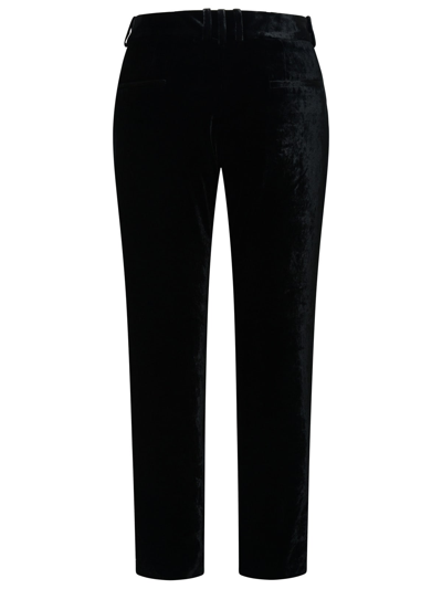 Shop Balmain Black Silk Blend Pants