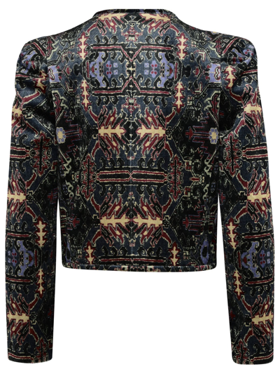 Shop Isabel Marant Valian Multicolor Cotton Blend Jacket