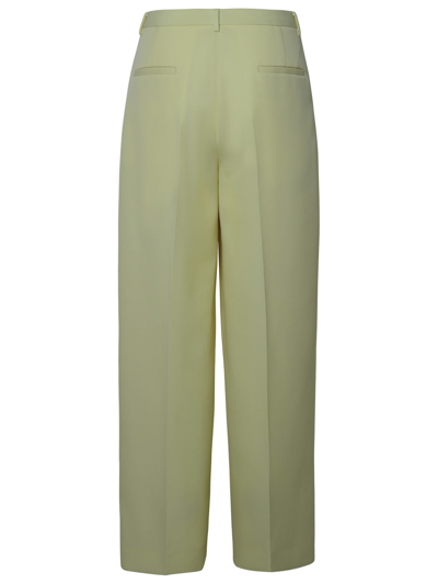Shop Jil Sander Lime Wool Pants In Yellow