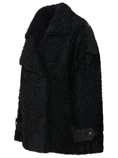 Shop The Mannei Jordan Black Sheepskin Coat