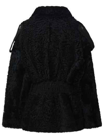 Shop The Mannei Jordan Black Sheepskin Coat