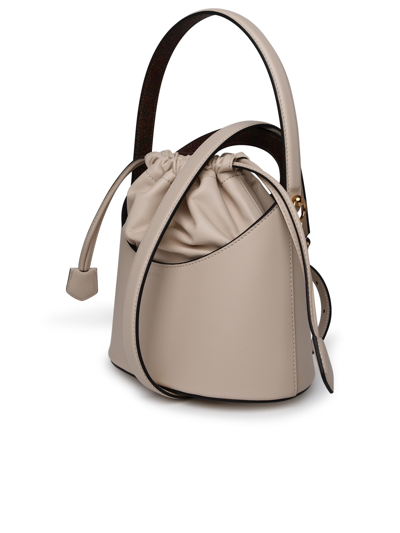 Shop Etro Large Saturno Ivory Leather Bag In White