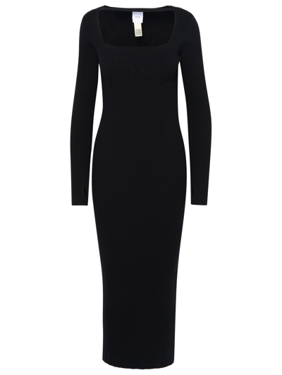 Shop Patou Black Wool Dress