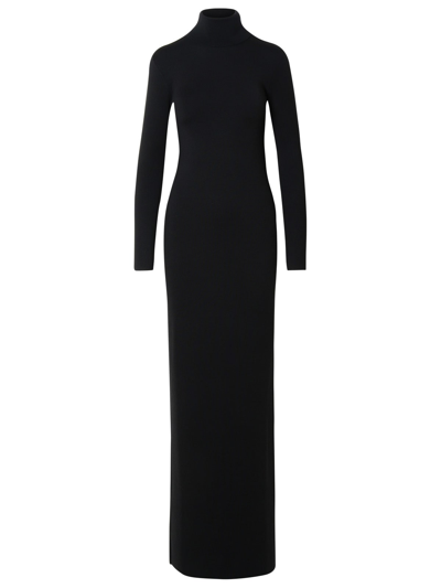 Shop Saint Laurent Black Virgin Wool Dress