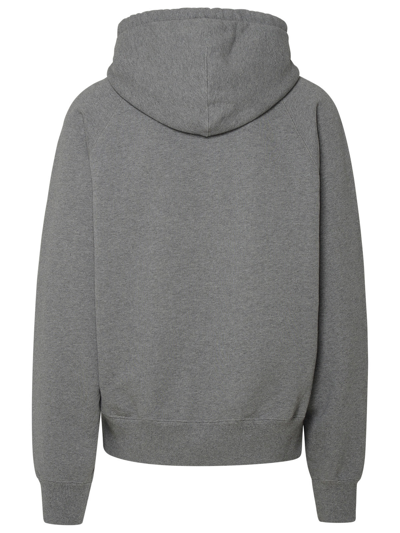 Shop Ami Alexandre Mattiussi Gray Organic Cotton Sweatshirt In Grey