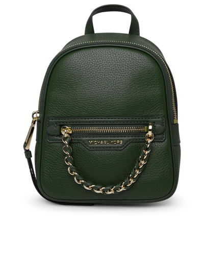 Shop Michael Michael Kors Elliot Mini Backpack In Green Leather