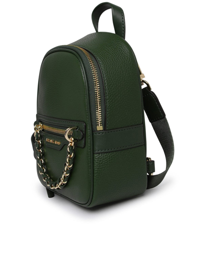 Shop Michael Michael Kors Elliot Mini Backpack In Green Leather
