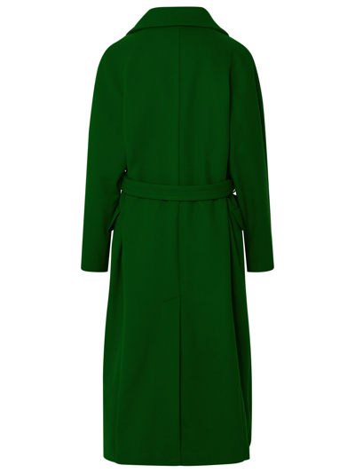 Shop Apc Florence Coat In Green Virgin Wool Blend