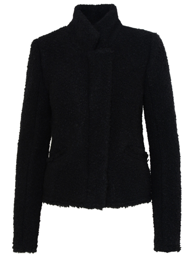 Shop Isabel Marant Graziae Black Wool Blend Jacket