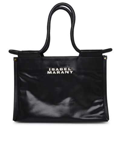 Shop Isabel Marant Toledo Black Cow Leather Bag
