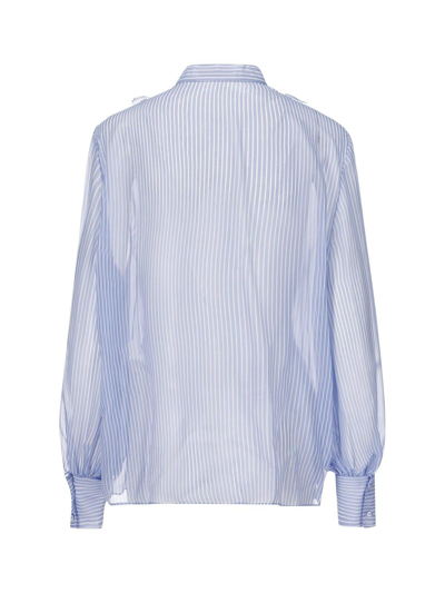 Shop Valentino Striped Button-up Blouse