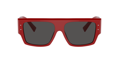 Dolce & Gabbana Dg4459 Square-frame Acetate Sunglasses In Dark Grey