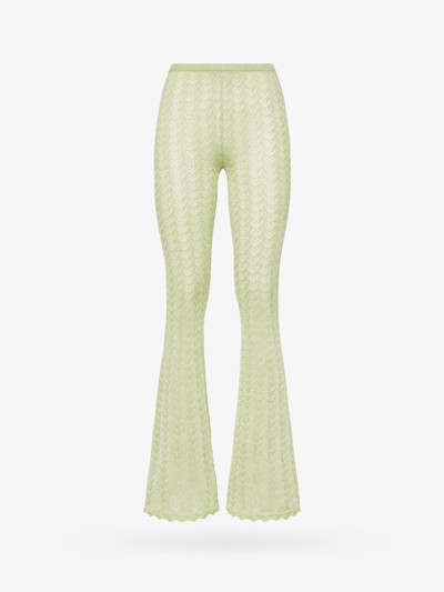 Shop Alessandra Rich Flared Pants In Green