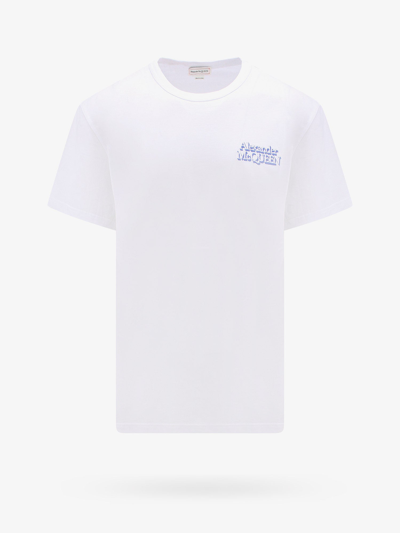 Shop Alexander Mcqueen Crew Neck Short Sleeve T-shirts In White