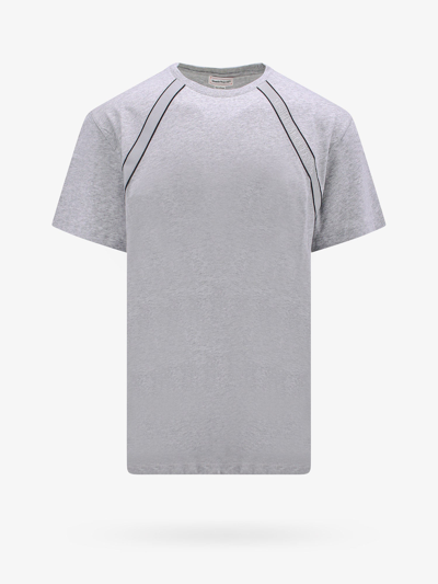 Shop Alexander Mcqueen Crew Neck T-shirts In Grey