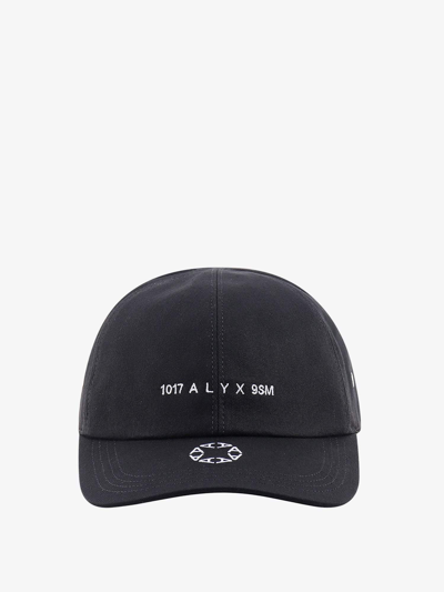 Shop Alyx Cotton Stitched Profile Hats In Black