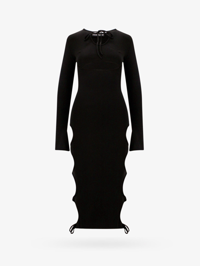 Shop Andrea Adamo Long Sleeves Flared Dresses In Black