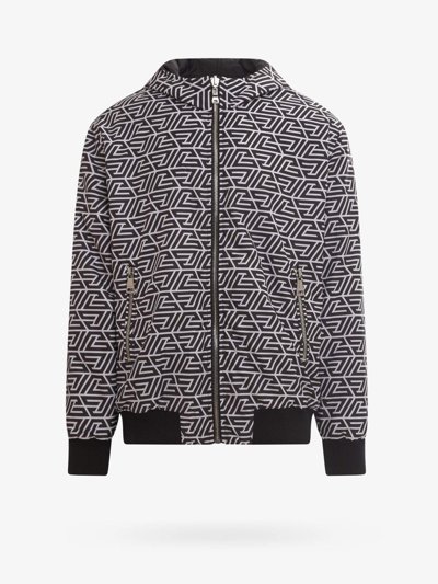 Shop Balmain Closure With Zip Lined Jackets In Black