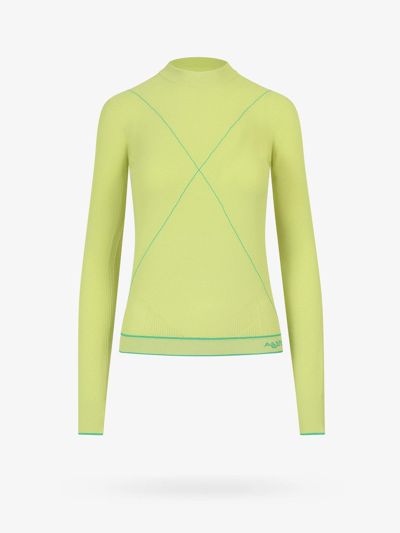 Shop Bottega Veneta Crew Neck Long Sleeves Sweatshirts In Green