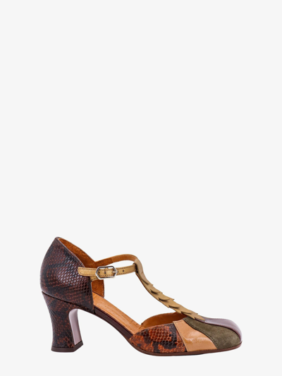 Shop Chie Mihara Squared Toe Leather Sandals In Multicolor