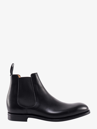 Shop Church's Leather Stitched Profile Boots In Black