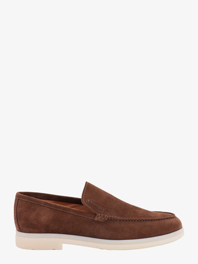 Shop Church's Leather Stitched Profile Loafers In Brown