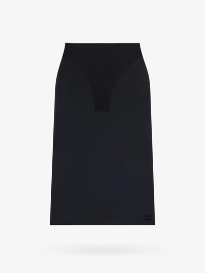 Shop Courrèges Unlined Skirts In Black