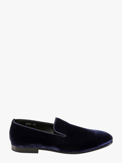 Shop Doucal's Leather Stitched Profile Loafers In Black