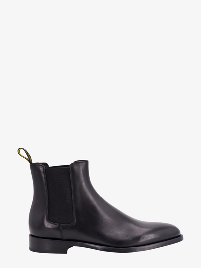 Shop Doucal's Rounded Toe Leather Boots In Black
