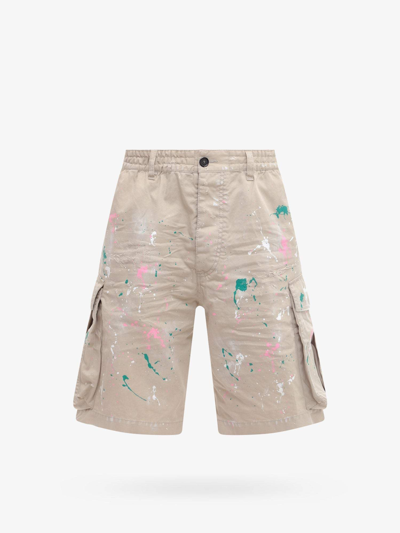 Shop Dsquared2 Cotton Closure With Buttons Bermuda Shorts In Beige
