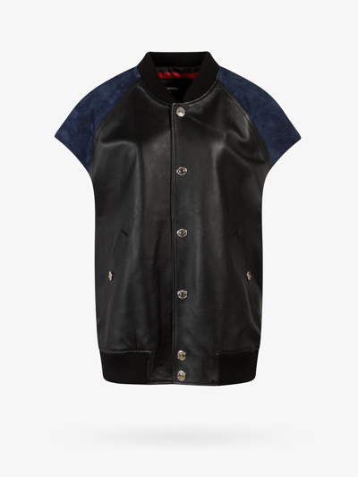 Shop Dsquared2 Leather Jackets In Black