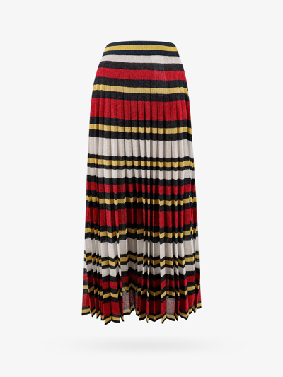 Shop Gucci Lined Skirts In Multicolor