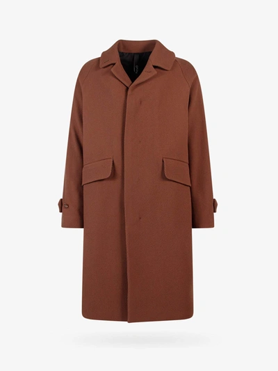 Shop Hevo Closure With Buttons Coats In Brown