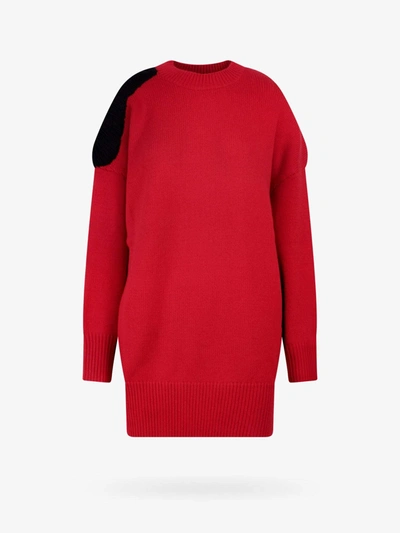 Shop Krizia Crew Neck Long Sleeves Knitwear In Red