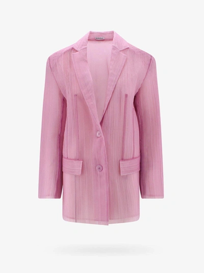 Shop Krizia Classic Lapel Blazers E Vests In Pink