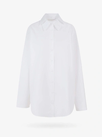 Shop Krizia Long Sleeves Cotton Shirts In White